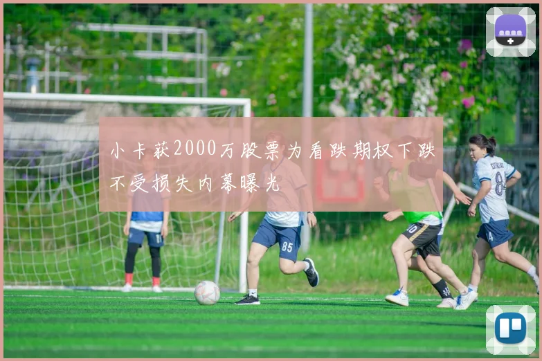 小卡获2000万股票为看跌期权下跌不受损失内幕曝光